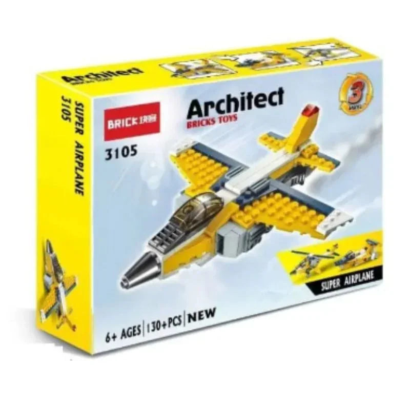 Fly High With Creativity- Architect Super Airplane 130pcs Building Blocks Set
