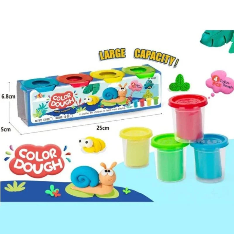4-Piece Color Dough Educational Toy Set