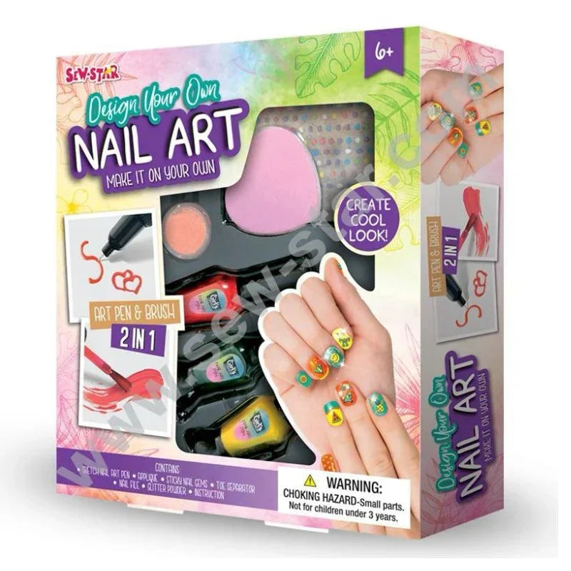 Sew Star 2 In 1 Nail Art Set: Sparkle, Shine And Express Your Style (22-024)