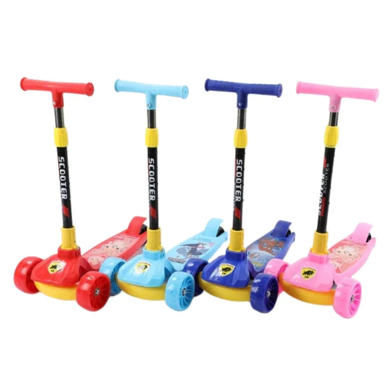 Foldable Scooty With LED Flash Lights Tires For Kids