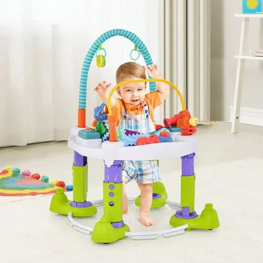 4 In 1 Foldable Bouncer Activity Center With Height Adjustable For Baby