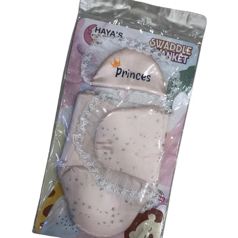 Princess-Themed Baby Swaddle Blanket – Soft and Stylish Design