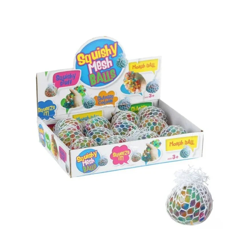 Squishy Mesh Stress Relief Ball Toy For Kids - 1 Piece Assorted