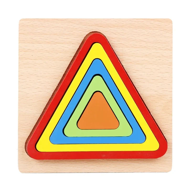 Wooden 3D Geometric Triangle Puzzle – Unleash Creativity & Sharpen Your Mind