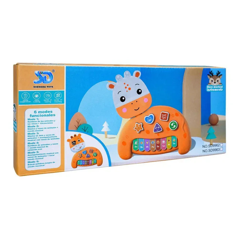 Battery-Operated Cow Piano – Fun & Musical Learning Toy for Kids