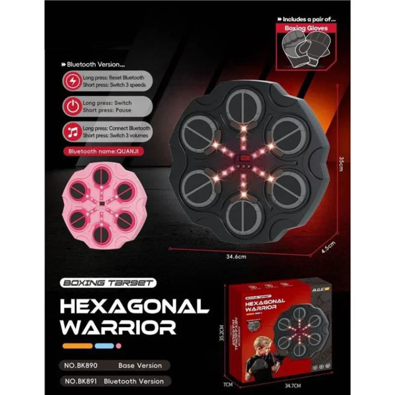 Interactive Music Boxing Target Machine – Electronic Punching Bag for Kids & Adults