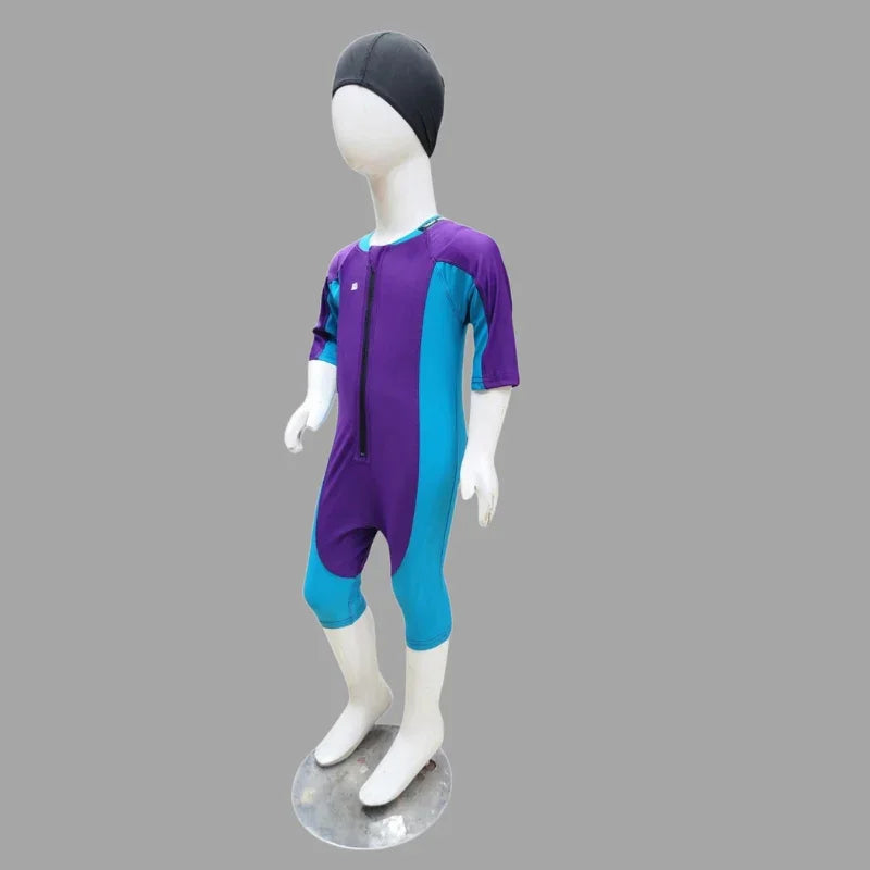 Boys' Half Sleeve Swimsuit Comfortable & Quick-Dry Design