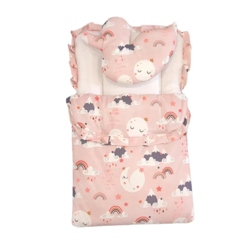 SnuggleNest™ 3-in-1 Cotton Baby Sleeping & Carry Nest