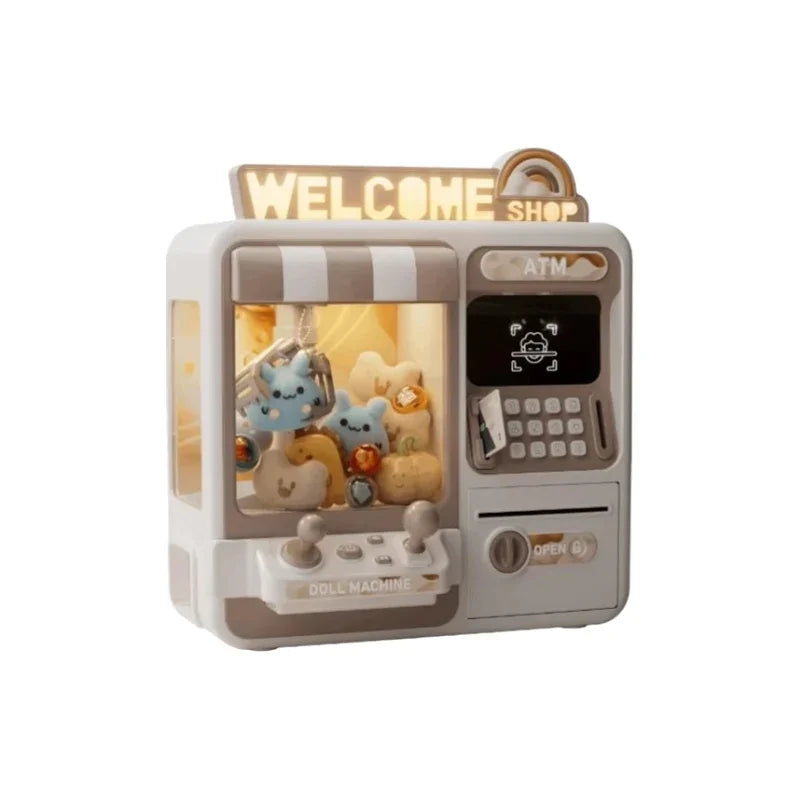 Doll Catcher ATM Claw Machine – 2-in-1 Toy Grabber & Pretend Play Bank Fun