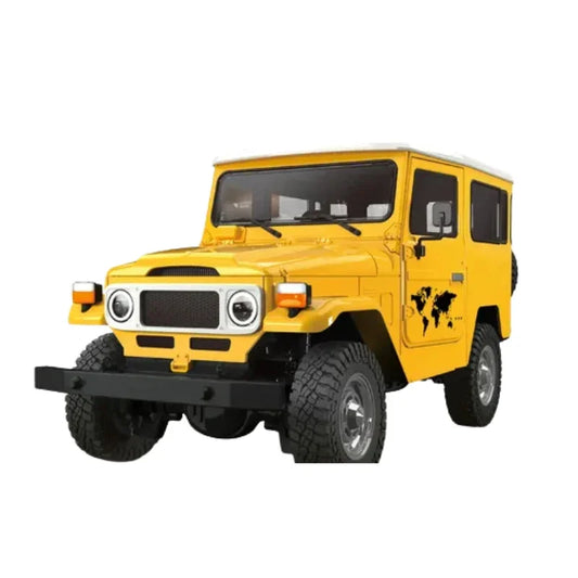 Toyota Land Cruiser Yellow Vintage Off-Road Legend – 1:24 Diecast SUV Model
