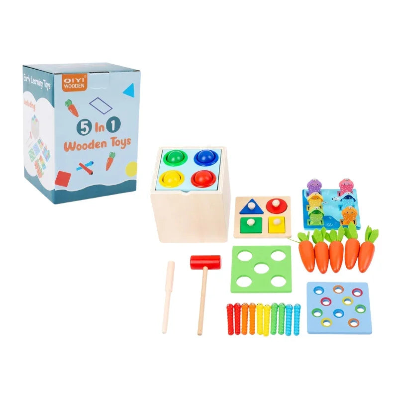 5-in-1 Shape Sorting Adventure Box Fun Learning Toy for Curious Kids