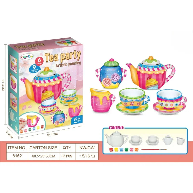 Creative Tea Party Painting Set – Decorate Your Own Tea Set for Kids