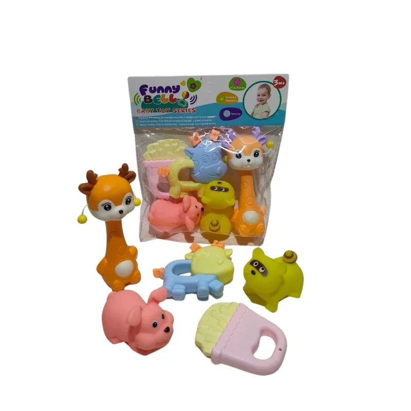 Adorable Animal Baby Rattle Set  Soft, Safe & Sensory Fun for Little Hands