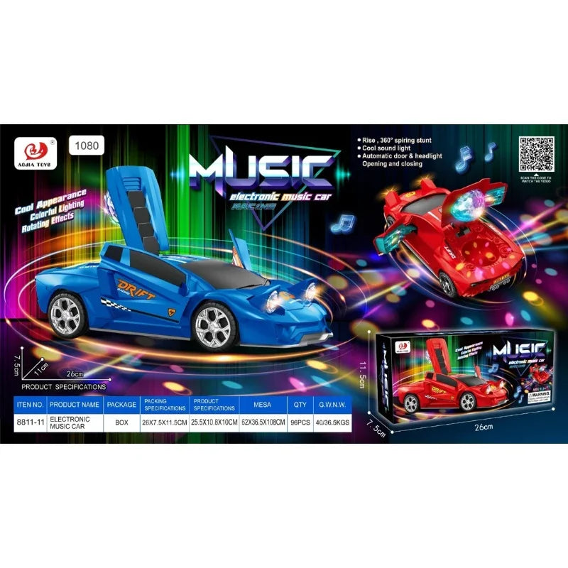 Crazy Ferrari Spin Car – 360° Rotation with Lights & Sound