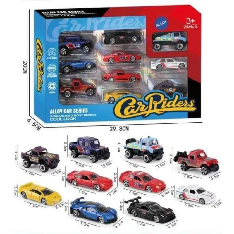 Alloy Car Series  Pack of 10 Diecast Cars for Epic Racing Fun