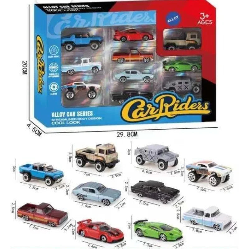 Alloy Car Series  Pack of 10 Diecast Cars for Epic Racing Fun