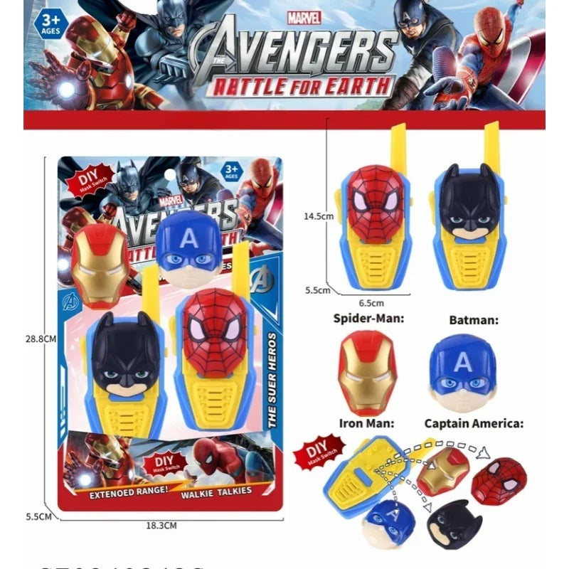 Hero Comm Walkie Talkies Interchangeable Superhero Masks with Extended Range