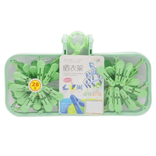 Momme Baby Clothes Hanger  28 Clips Drying Rack for Baby Laundry