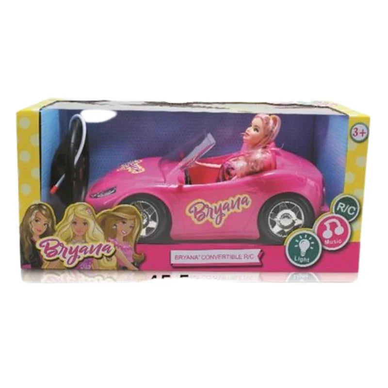 Barbie Convertible Car Doll Playset Lights Music Stylish Fun Ride