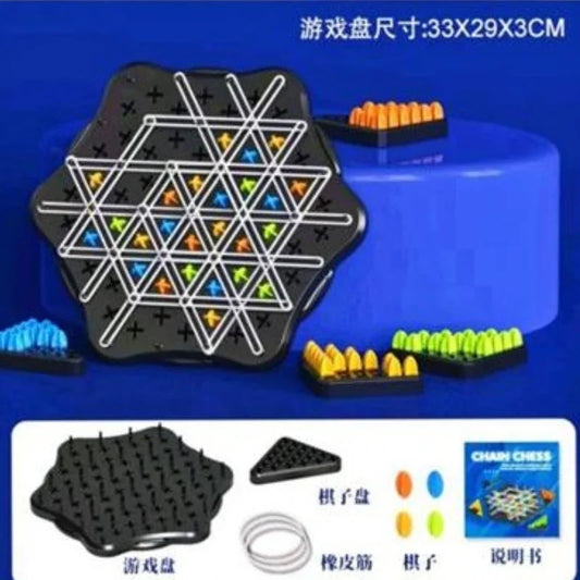 Triangle Rubber Band Chess Game Fast Paced Interactive