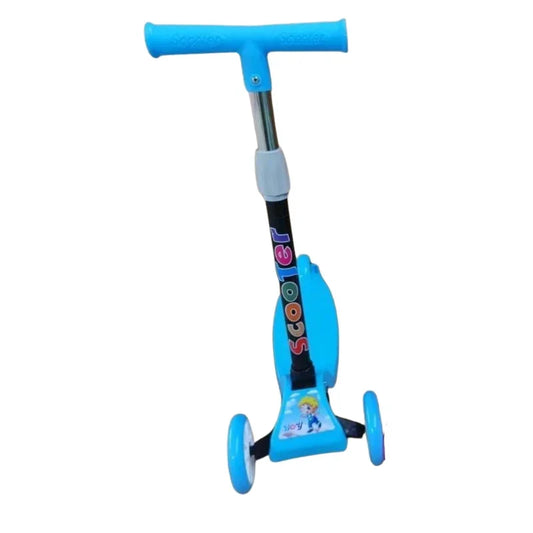 Foldable Kids Kick Scooter with Flashing Wheels Adjustable Height for Boys Girls