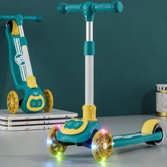 Children's Scooter with Basket – Adjustable Height, Convertible Design (Deal)