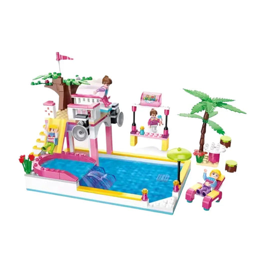 Fun Pool Party Building Block Set COGO Girls Series