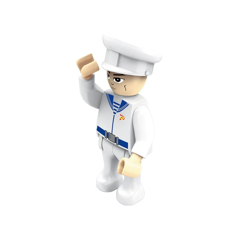 2 in 1 Military Ship Building Block Set COGO Action Series