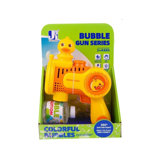 Kids Duck Style Bubble Gun Fun Colorful & Easy Bubble Blasting Toy