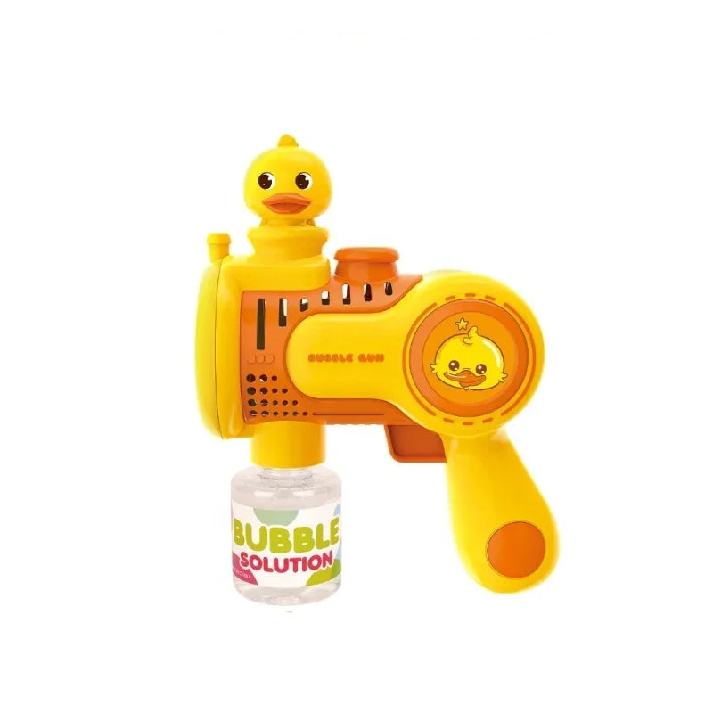 Kids Duck Style Bubble Gun Fun Colorful & Easy Bubble Blasting Toy