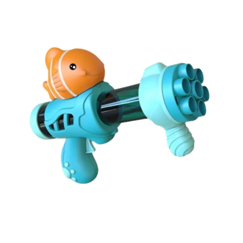 Kids Cute Fish Air Power Gun Fun Colorful & Safe Play Shooter