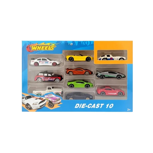 Mini Die Cast Car Pack of 10 Colorful Racing Fun for Kids