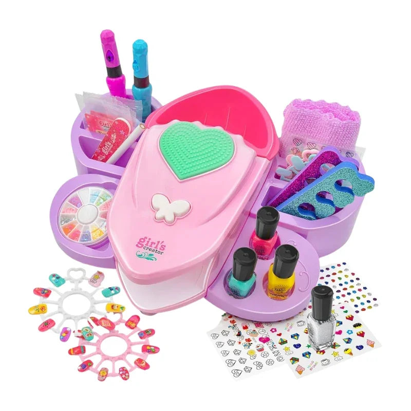 Kids Super Spa Nail Art Kit Creative Beauty & Style Set for Girls