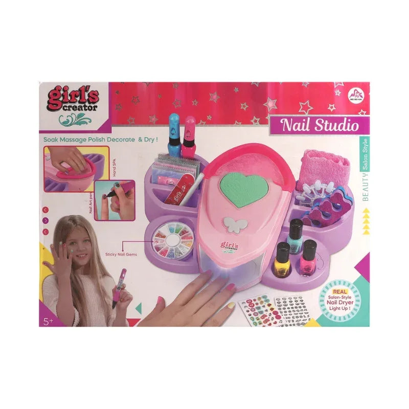 Kids Super Spa Nail Art Kit Creative Beauty & Style Set for Girls