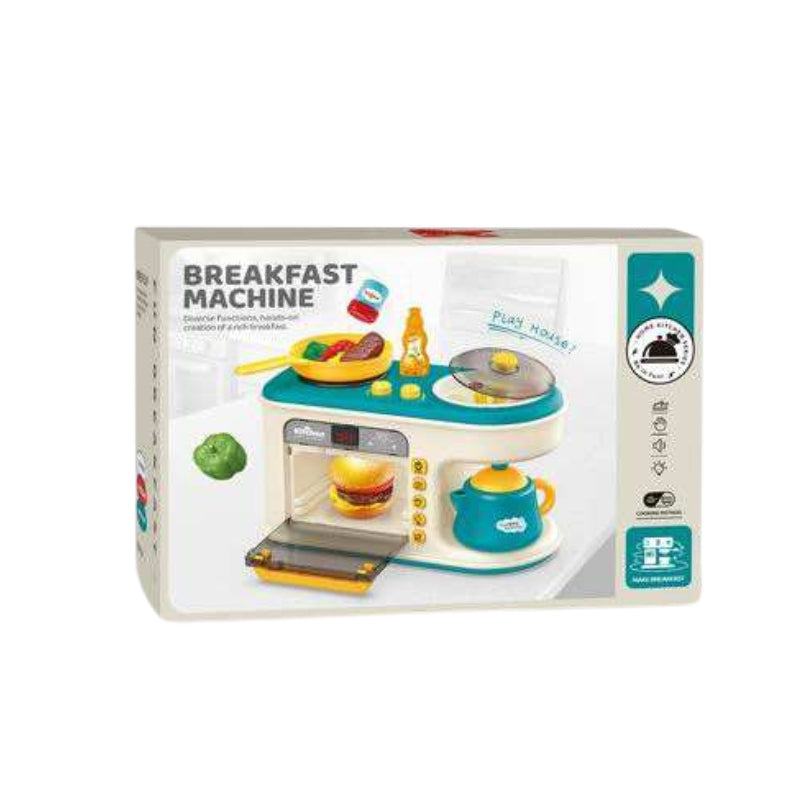 Kids Mini Breakfast Microwave Kitchen Set – 34×17.5×26cm Pretend Cooking Fun