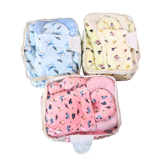 Cute Cartoon Theme Baby Bedding Set Soft Cozy & Travel Friendly