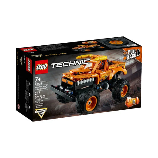 LEGO® Technic Monster Jam™ El Toro Loco™ 42135 Model Building Kit; 2-in-1 Pull-Back Toy