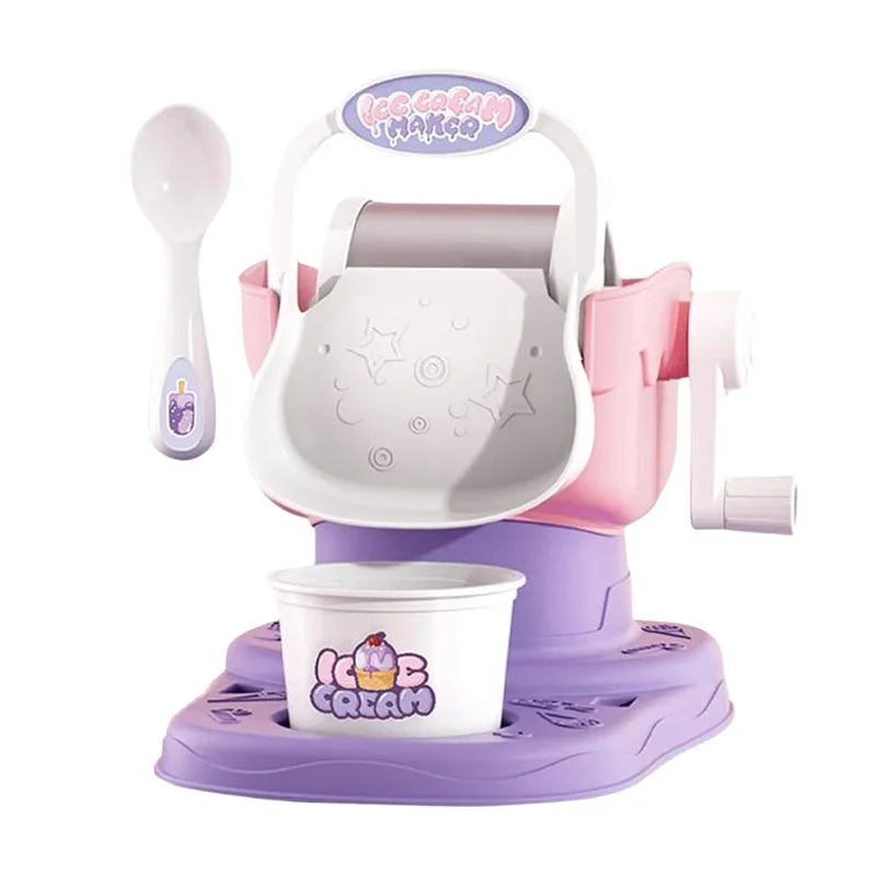 Indoor Kids Handmade Making Diy Edible Toy Ice Cream Maker Machine