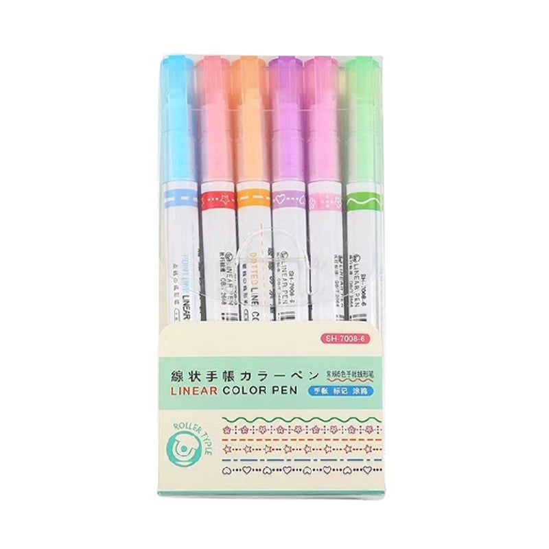 Liner Color Pen Set Model #SH-7008-6