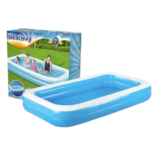 Bestway Rectangular Family Inflatable Pool 10' x 6' x 18" (54150)