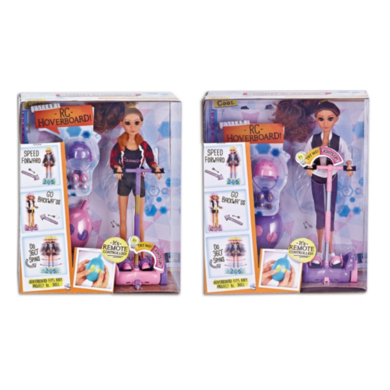Remote Control Hoverboard Fashion Doll Toy with Lights