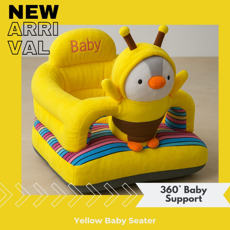 Yellow Baby Sofa Seater Soft Plush Support Chair for Babies