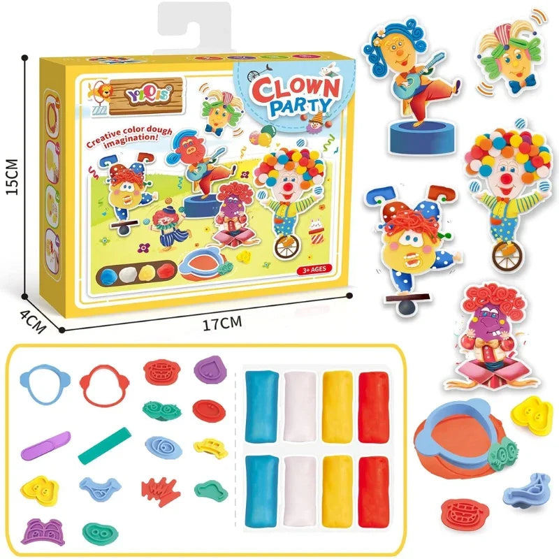 Clown Party Clay Dough Tools Making Clown Faces Kit For Kids