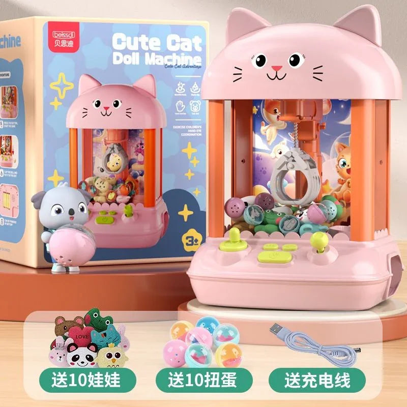 Mini Claw Catch Toy Machine: Doll Machine Coin-Operated Game Fun