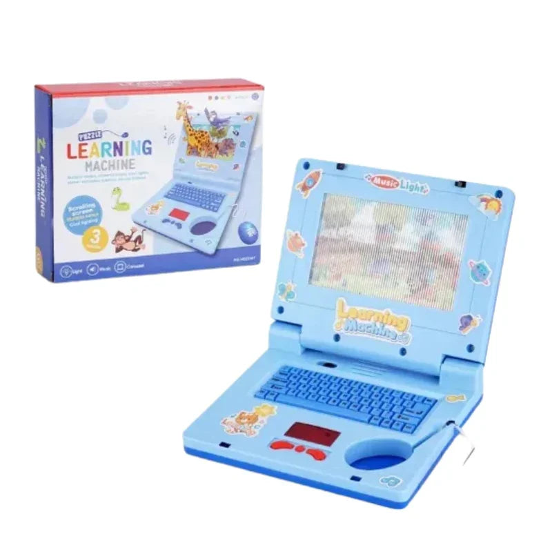 Puzzle Learning Laptop With Screen Animation And Mouse For Kids