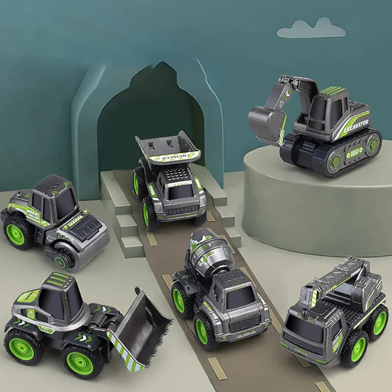 Pack of 6 Unbreakable Engineering Construction Vehicle Toy For Kids