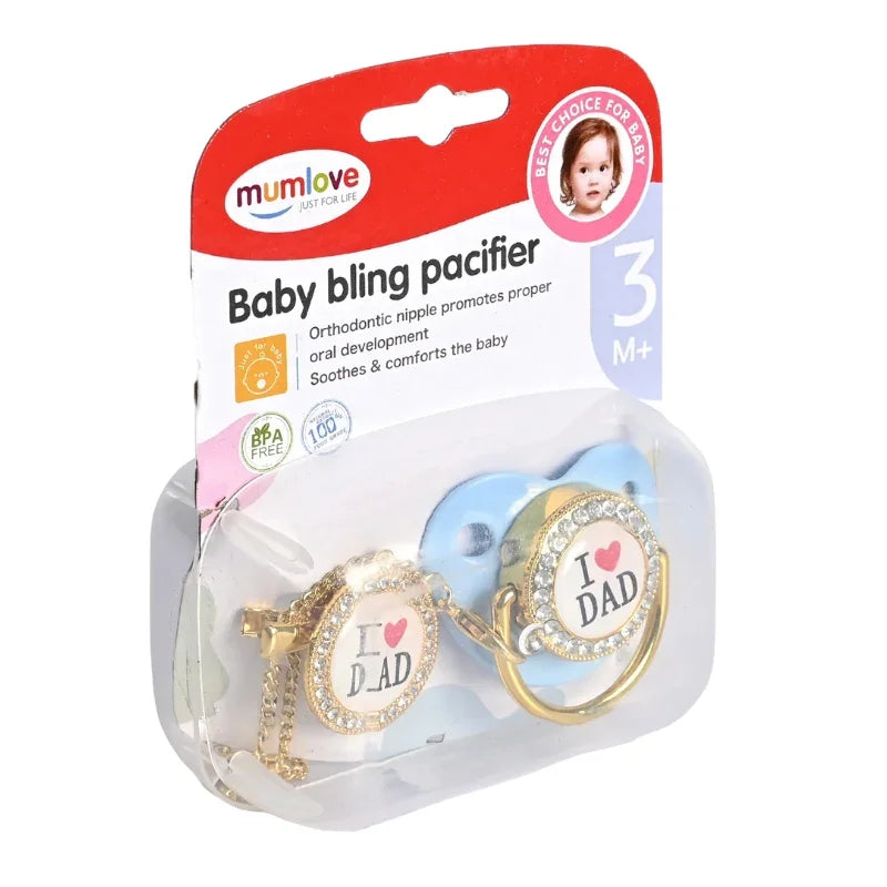 Mom Love Fancy Baby Bling Pacifier – Elegant Comfort