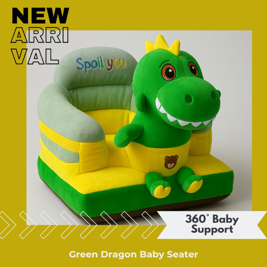 Green Dragon Baby Sofa Seater Soft Plush Support Chair for Babies & Toddlers