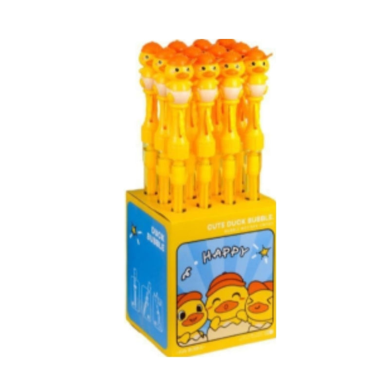 Cute Little Duck Bubble Wand Sticks (Pack of 1 / Party Favors) - Vibrant Yellow