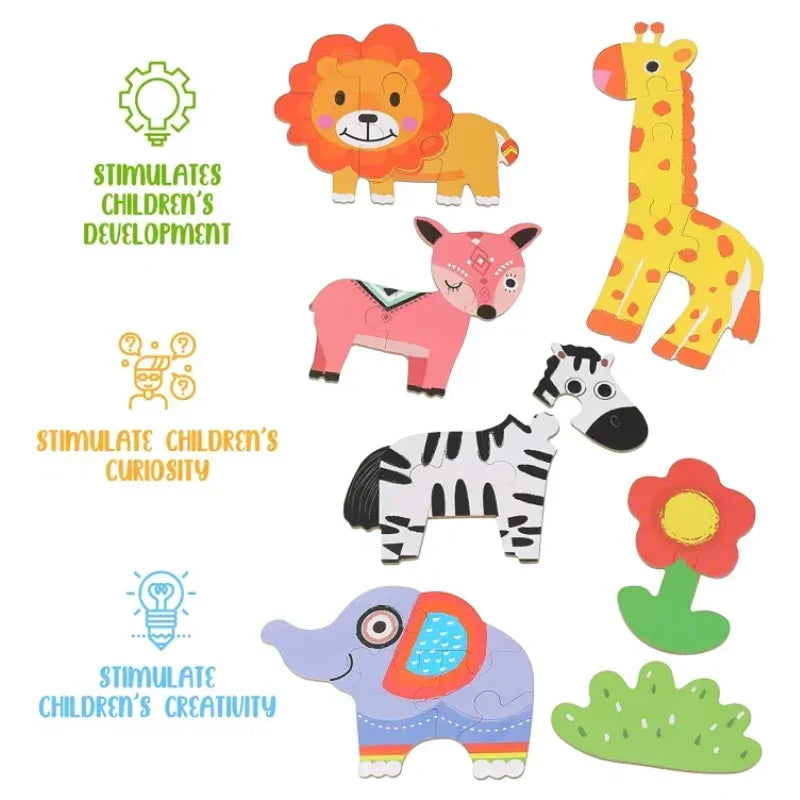 My First Animal Puzzle – 6-in-1 Fun & Educational Puzzle Game for Kids (Assorted)